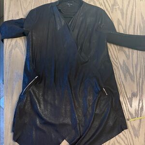 BLVD Black Open-Front Women's Blazer